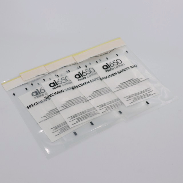 Kundengebundener Wegwerfbiohazard 3 Schichten Siegelexemplar-Transport-Taschen-für das Verpacken Un3373