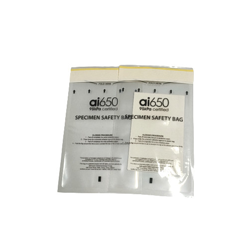 Kundenspezifische Druckbiohazard-Exemplar-Transport-Tasche LDPE-Plastikart