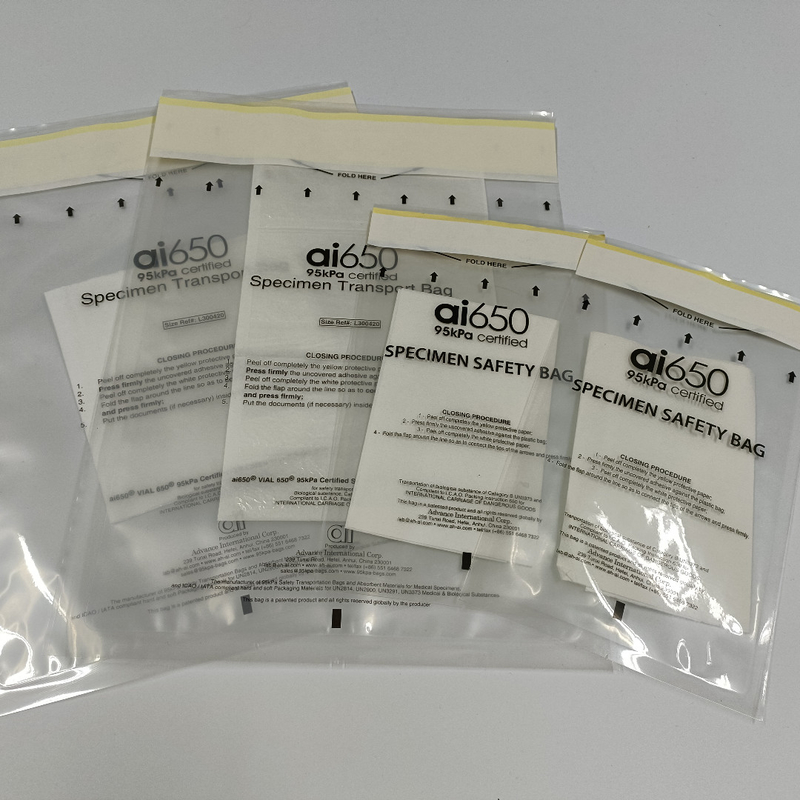 Weiß 7 Speicherlöcher 95 kPa Probenbeutel einzeln verpackt 9 x 12 Zoll