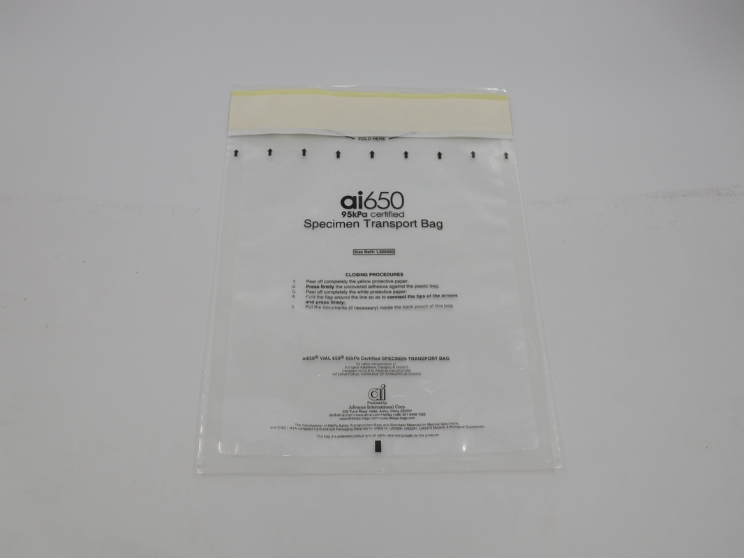 Plastik 95 KPa 6 X 6 Zoll 240 ml Absorptionsbeutel und Absorptionspolster Weiße Farbe
