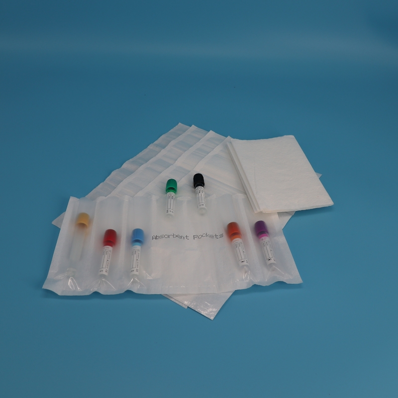 95 kPa Tourniquet Serumröhrchen Blutentnahme 4-Schlitze Absorptions Taschenhüllen 2400pcs/Packung Für Chemische