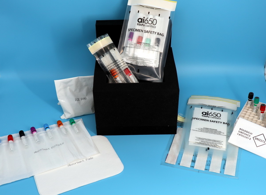 Zertifizierung durch GH Package Testing Consulting Inc. 95kPa Probentransportbeutel Verschlussbeutel
