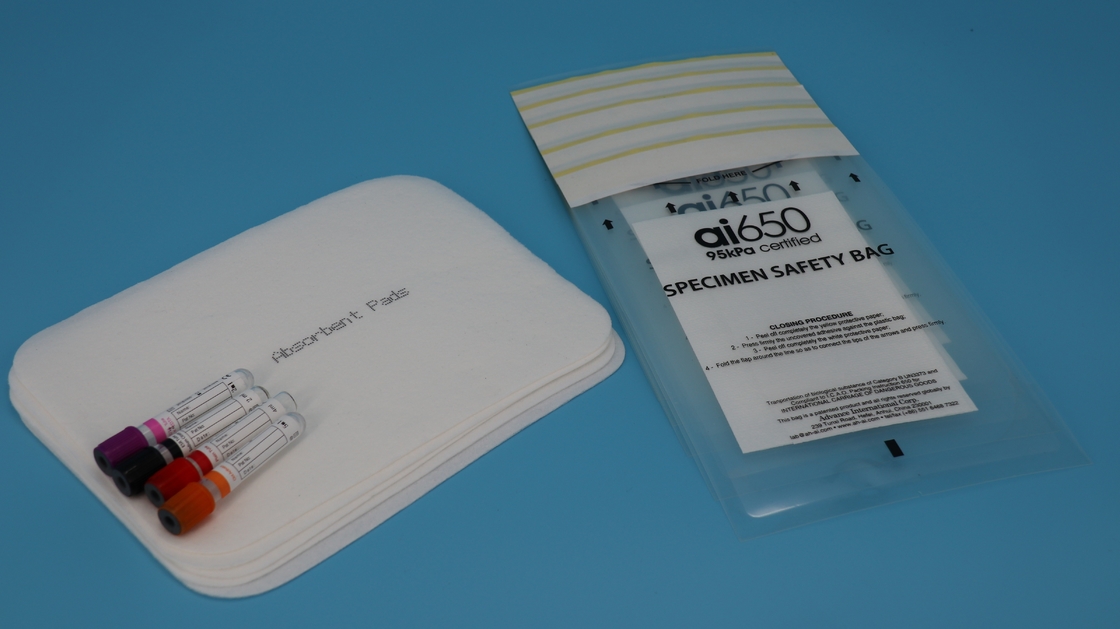AI650 Warmverkauf Ziplock Lab Zipper Bio Gefahr Bio Gefahr Probe Transport Poly Probe Tasche
