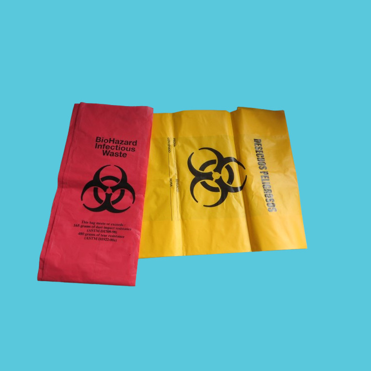 Biohazard Abfallbeutel Safe Infektiöse Abfallbeutel Roter Müllbehälter Medizinischer Grad 24.4inx24.4in