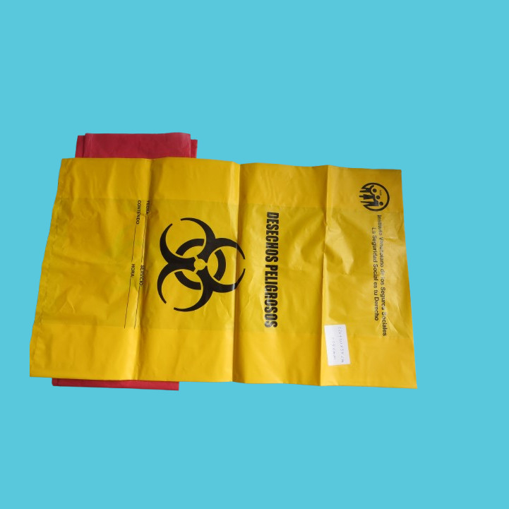 Biohazard-Taschen mit Ziehseilen 12-16 Gallonen Kapazität 25 X 35 Zoll mit großer Markierungsfläche und Sterilisations-Indikator-Pflaster