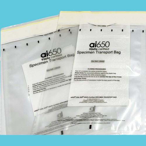 95kpa klare Biohazard Probenbeutel mit Absorptionspad Zipper Top Versiegelung Plastikbeutel 150*240mm