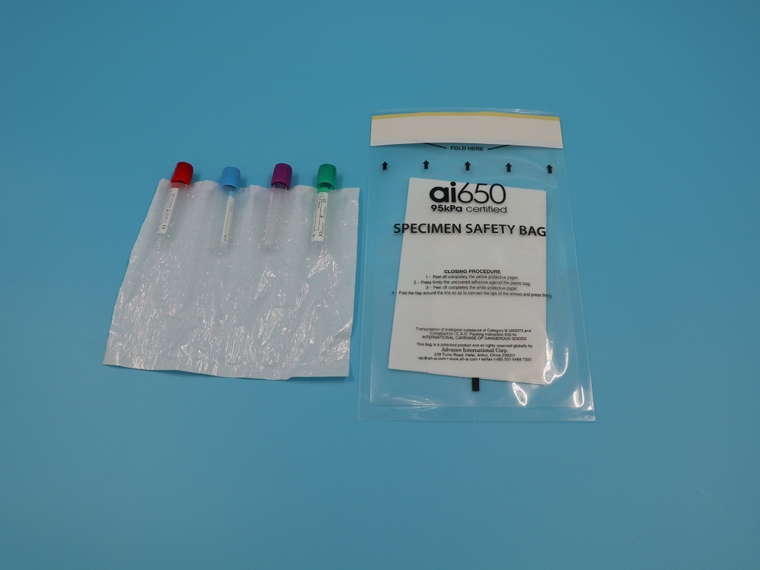 Gewässert Gelb 6x9 Zoll Ziplock Labor Plastikprobe Transport Biohazard Taschen medizinische