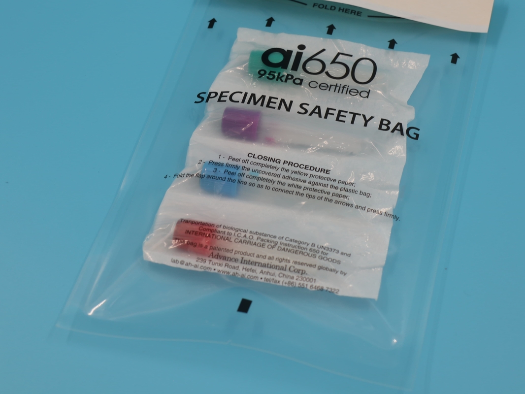 Anpassungsfähige Probenbeutel für Biohazard-Proben für den Labortransport Reißverschluss PP- und PE-Kunststoff für Müll und chemische Industrie