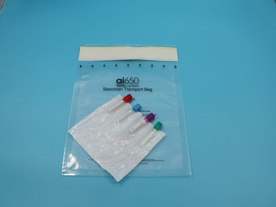 Medizinische Qualität AI-650 Probenbeutel mit integrierter Absorptionsfolie mit 7 Abteilungen für den undichtem Transport