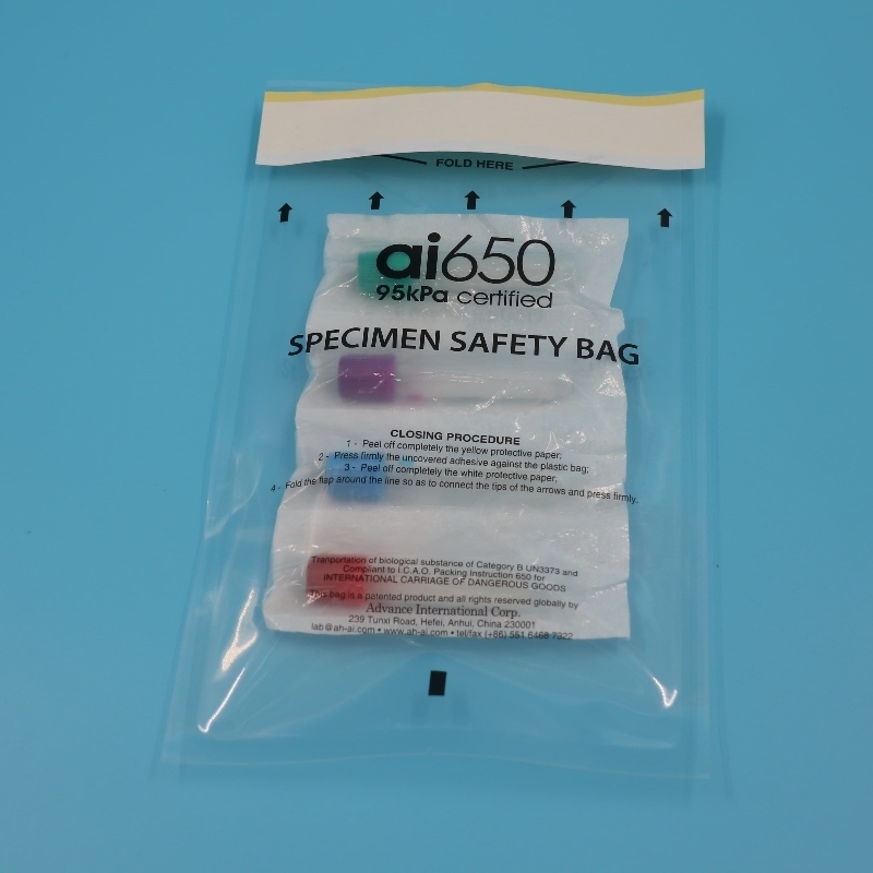 Aic Biohazard Specimen Bag With Ziplock For Secure Blood And Medical Sample Transport