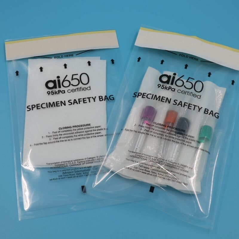 Medizinisch-biologische Transporttüte 95 KPA Sicherheitstüte mit Absorptionsbeutel