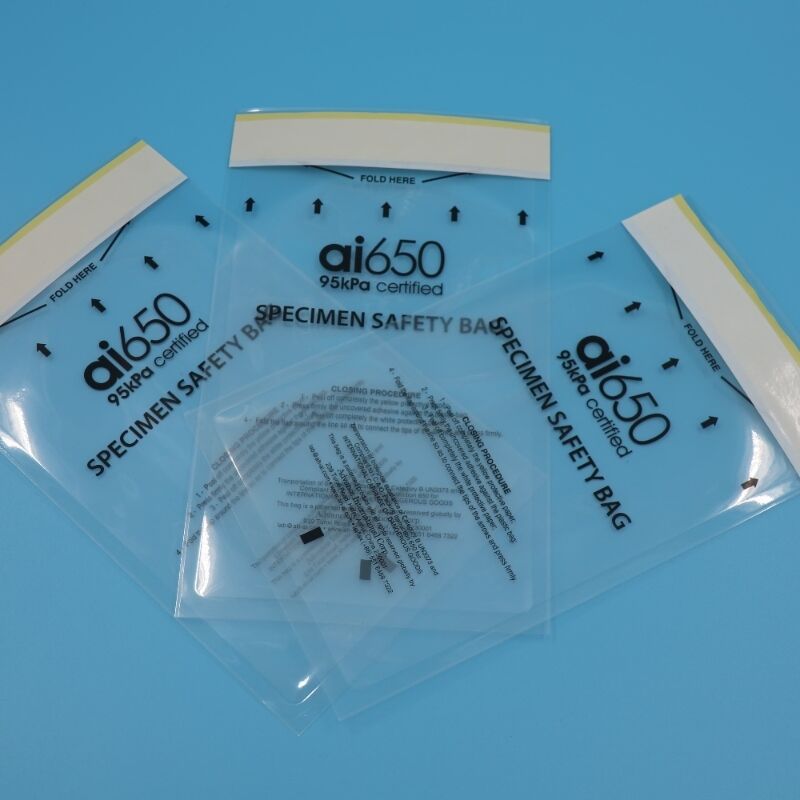 95 KPa zertifizierte Biohazard-Transportbeutel - Dreifachversiegelung für biologische und infektiöse Proben, UN2814- und IATA-konform