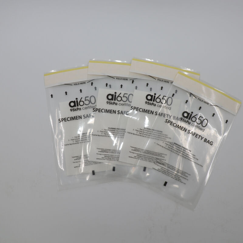 95kpa Biohazard Proben Transportbeutel undichtem Reißverschlussbeutel, medizinische Proben wiederverriegelbare Beutel für Labor- und Krankenhausgebrauch