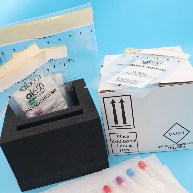 Transportkit für Gewebeproben UN3373 Transportbox mit Sekundärverpackung für biologisches Material und Isoliertasche für den Probentransport