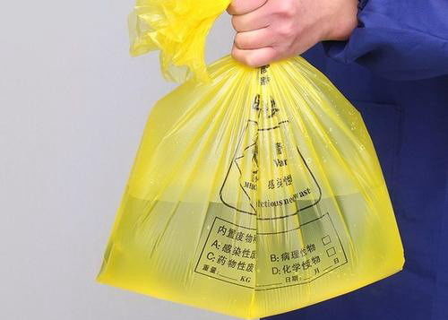Schwarze Farbe 60 Gallone Biohazard-Abfall-Taschen-Ersatz-Seiten-Keil-Tasche biologisch abbaubar